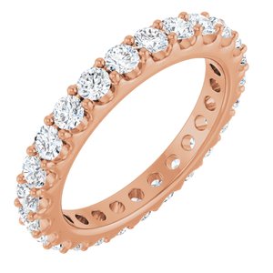 14K Rose 1 1/2 CTW Natural Diamond Eternity Band Size 6