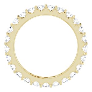 14K Yellow 1 1/2 CTW Natural Diamond Eternity Band Size 6.5