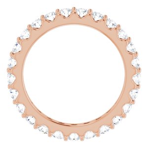 14K Rose 1 1/2 CTW Natural Diamond Eternity Band Size 6.5