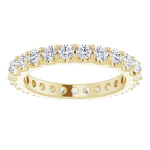 14K Yellow 1 1/2 CTW Natural Diamond Eternity Band Size 6.5
