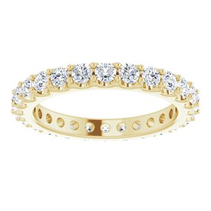 14K Yellow 1 1/2 CTW Natural Diamond Eternity Band Size 7.5