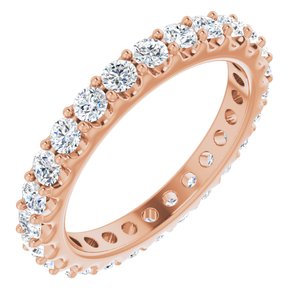 14K Rose 1 1/2 CTW Natural Diamond Eternity Band Size 7.5