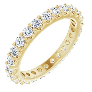 14K Yellow 1 1/2 CTW Natural Diamond Eternity Band Size 7.5
