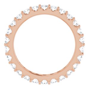 14K Rose 1 1/2 CTW Natural Diamond Eternity Band Size 7.5