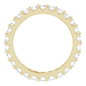 14K Yellow 1 1/2 CTW Natural Diamond Eternity Band Size 7.5