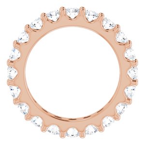 14K Rose 1 3/4 CTW Natural Diamond Eternity Band Size 4.5