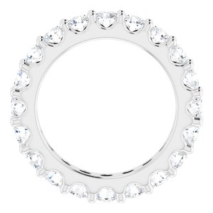 14K White 1 3/4 CTW Natural Diamond Eternity Band Size 4.5