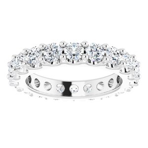 14K White 1 3/4 CTW Natural Diamond Eternity Band Size 4.5