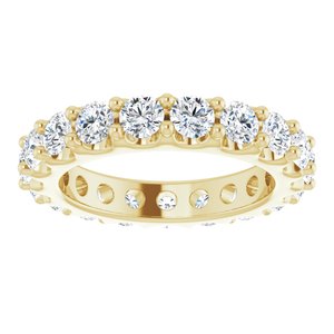 14K Yellow 1 3/4 CTW Natural Diamond Eternity Band Size 4