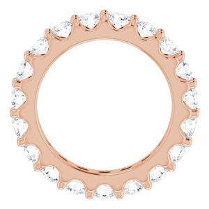14K Rose 1 3/4 CTW Natural Diamond Eternity Band Size 4