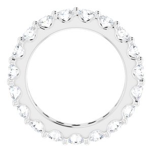 14K White 1 3/4 CTW Natural Diamond Eternity Band Size 4