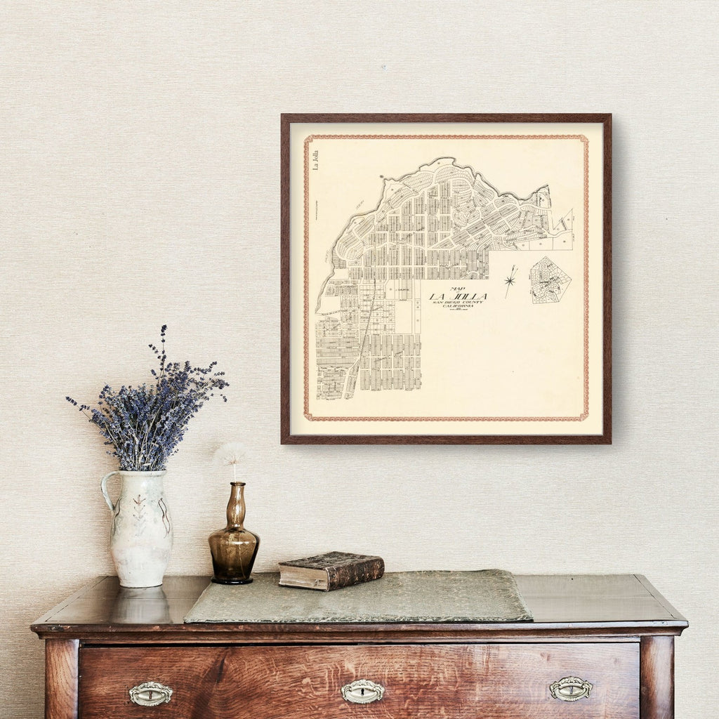 Vintage Map of La Jolla, California 1912