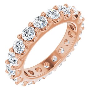 14K Rose 1 3/4 CTW Natural Diamond Eternity Band Size 4