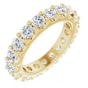 14K Yellow 1 3/4 CTW Natural Diamond Eternity Band Size 4