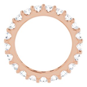 14K Rose 1 7/8 CTW Natural Diamond Eternity Band Size 5.5