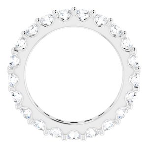 14K White 1 7/8 CTW Natural Diamond Eternity Band Size 5.5