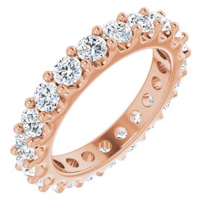 14K Rose 1 7/8 CTW Natural Diamond Eternity Band Size 5.5