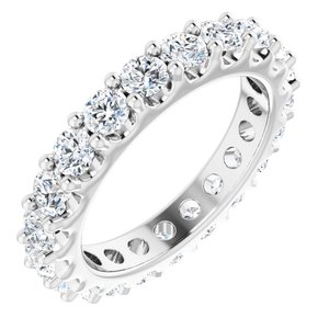 14K White 1 7/8 CTW Natural Diamond Eternity Band Size 5.5