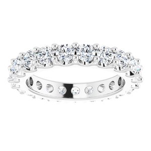 14K White 1 7/8 CTW Natural Diamond Eternity Band Size 5.5