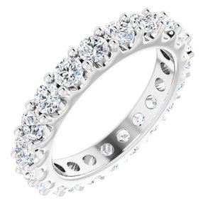14K White 1 7/8 CTW Natural Diamond Eternity Band Size 6