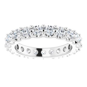 14K White 1 7/8 CTW Natural Diamond Eternity Band Size 6