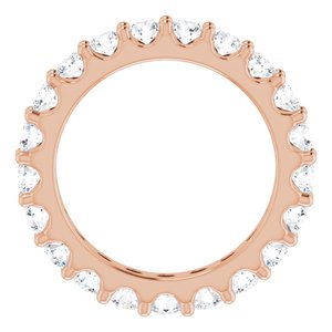 14K Rose 1 7/8 CTW Natural Diamond Eternity Band Size 6