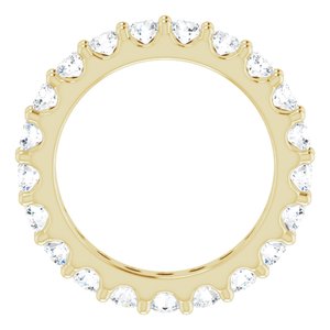 14K Yellow 1 7/8 CTW Natural Diamond Eternity Band Size 6
