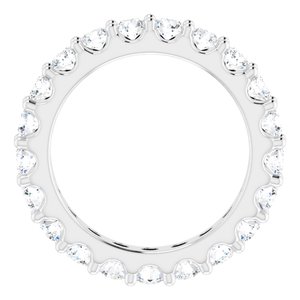 14K White 1 7/8 CTW Natural Diamond Eternity Band Size 6