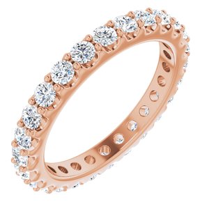 14K Rose 1 1/2 CTW Natural Diamond Eternity Band Size 8