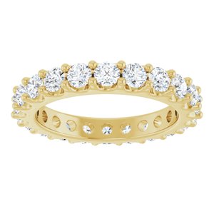 14K Yellow 2 CTW Natural Diamond Eternity Band Size 7