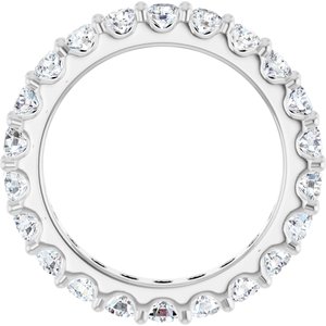 14K White 2 CTW Natural Diamond Eternity Band Size 7