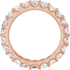 14K Rose 2 CTW Natural Diamond Eternity Band Size 7