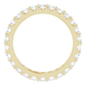 14K Yellow 1 1/2 CTW Natural Diamond Eternity Band Size 8