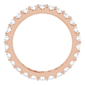 14K Rose 1 1/2 CTW Natural Diamond Eternity Band Size 8