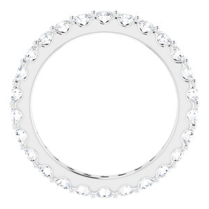 Platinum 1 1/2 CTW Natural Diamond Eternity Band Size 8