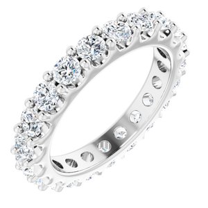 Platinum 1 7/8 CTW Natural Diamond Eternity Band Size 6.5