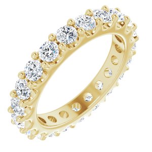 14K Yellow 1 7/8 CTW Natural Diamond Eternity Band Size 6.5