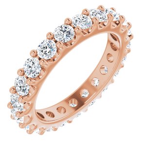 14K Rose 1 7/8 CTW Natural Diamond Eternity Band Size 6.5