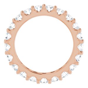 14K Rose 1 7/8 CTW Natural Diamond Eternity Band Size 6.5