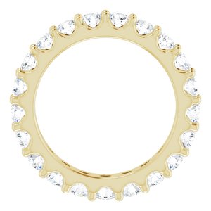 14K Yellow 1 7/8 CTW Natural Diamond Eternity Band Size 6.5