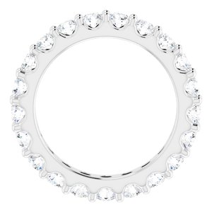 14K White 1 7/8 CTW Natural Diamond Eternity Band Size 6.5