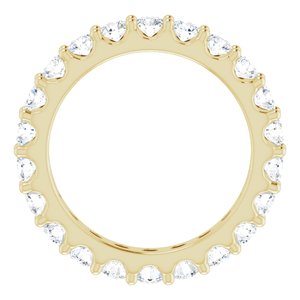 14K Yellow 2 CTW Natural Diamond Eternity Band Size 7.5