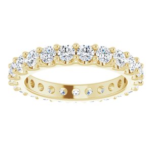 14K Yellow 2 CTW Natural Diamond Eternity Band Size 8