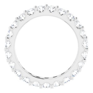 Platinum 2 CTW Natural Diamond Eternity Band Size 8