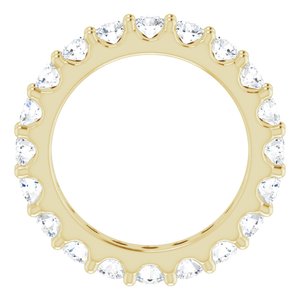 14K Yellow 1 3/4 CTW Natural Diamond Eternity Band Size 5