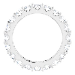 14K White 1 3/4 CTW Natural Diamond Eternity Band Size 5