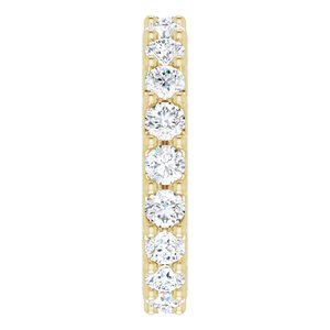 14K Yellow 1 3/4 CTW Natural Diamond Eternity Band Size 5