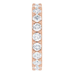 14K Rose 1 3/4 CTW Natural Diamond Eternity Band Size 5