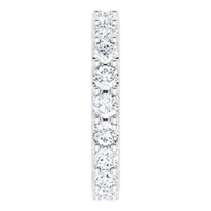 14K White 1 3/4 CTW Natural Diamond Eternity Band Size 5