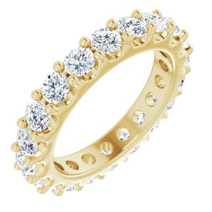 14K Yellow 1 3/4 CTW Natural Diamond Eternity Band Size 5